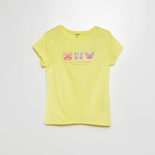 Camiseta de manga corta estampada AMARILLO