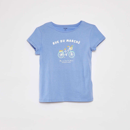 Camiseta de manga corta estampada AZUL