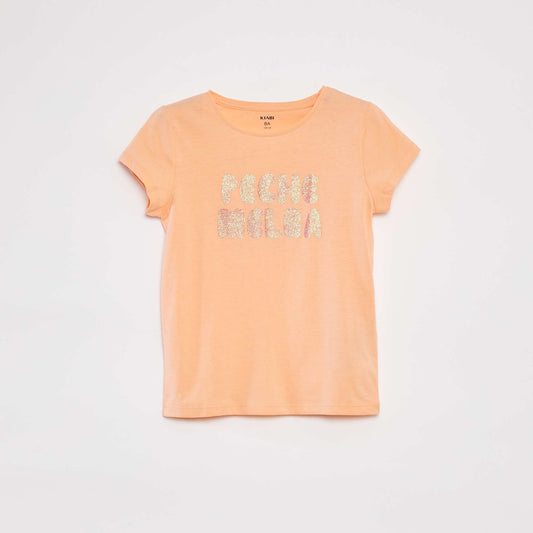 Camiseta de manga corta estampada NARANJA