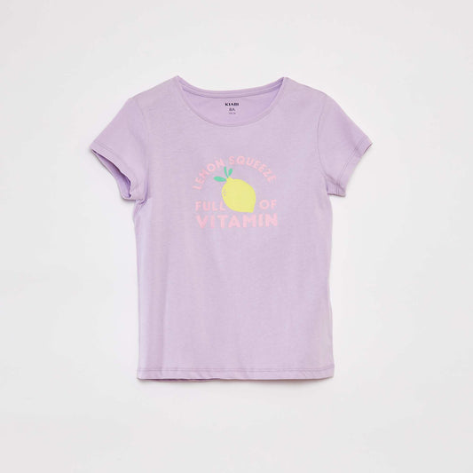 Camiseta de manga corta estampada PURPURA
