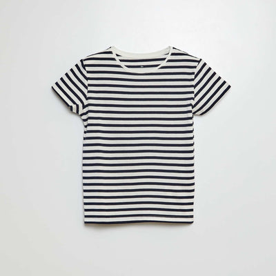 Camiseta de manga corta a rayas AZUL