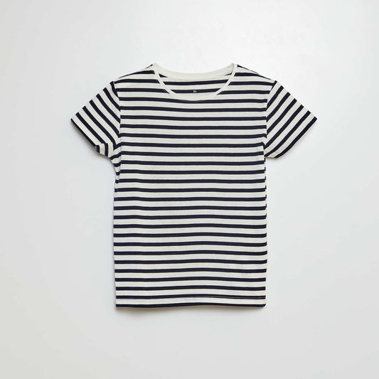 Camiseta de manga corta a rayas AZUL