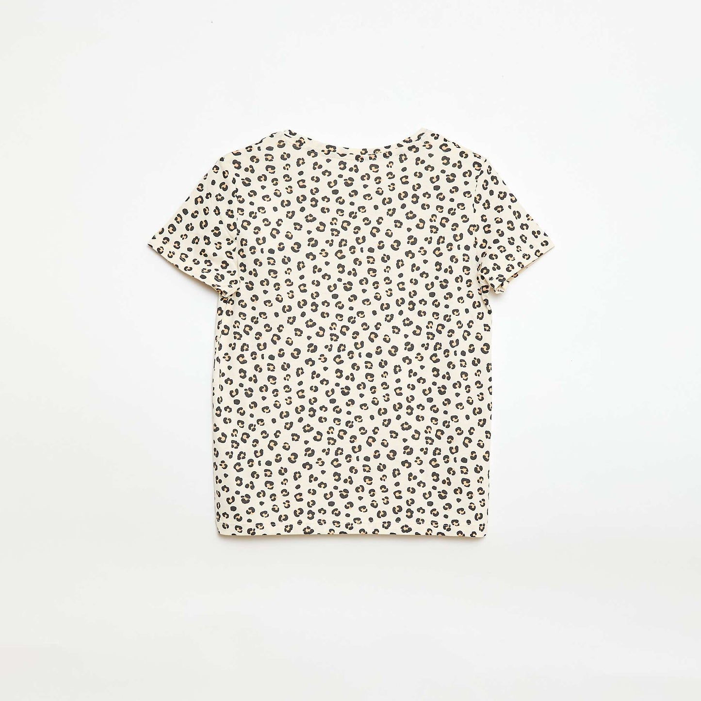 Camiseta de manga corta a rayas BEIGE