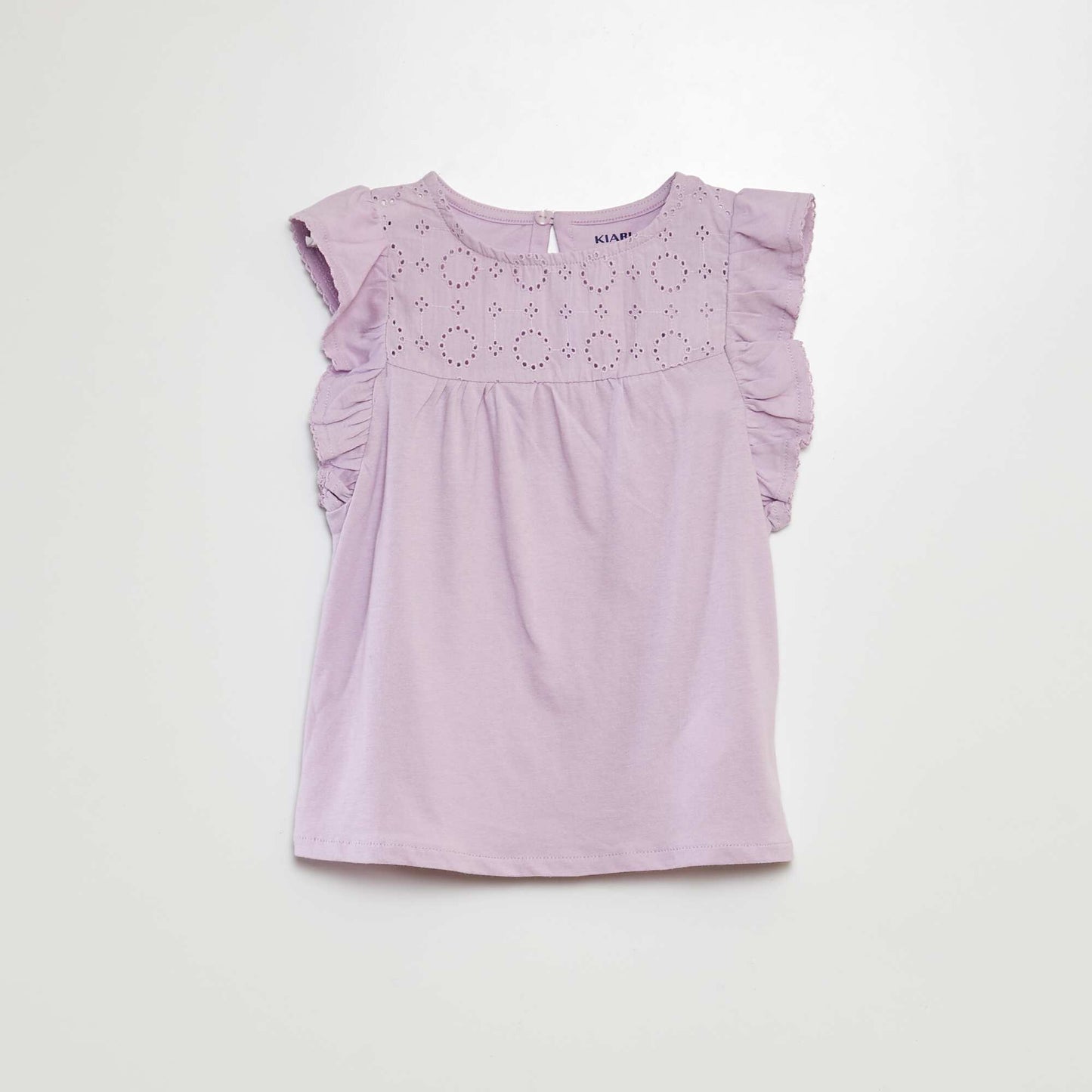 Camiseta con bordado inglés PURPURA