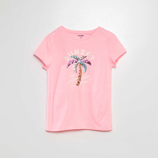 Camiseta con estampado de fantasía ROSA
