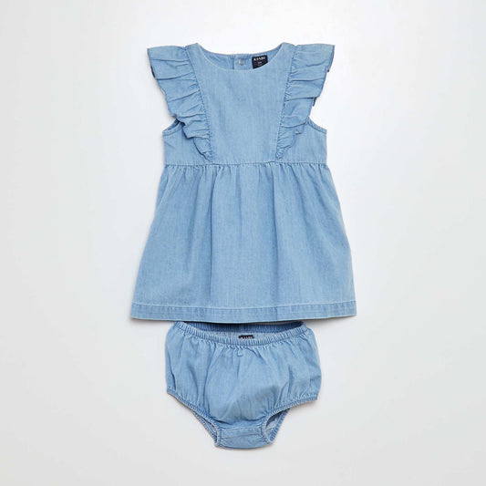 Vestido jean + braguita - 2 piezas AZUL