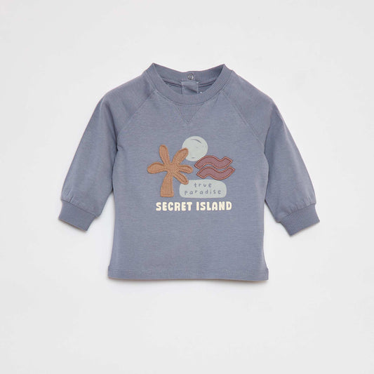Camiseta estampada 'Secret Island' AZUL