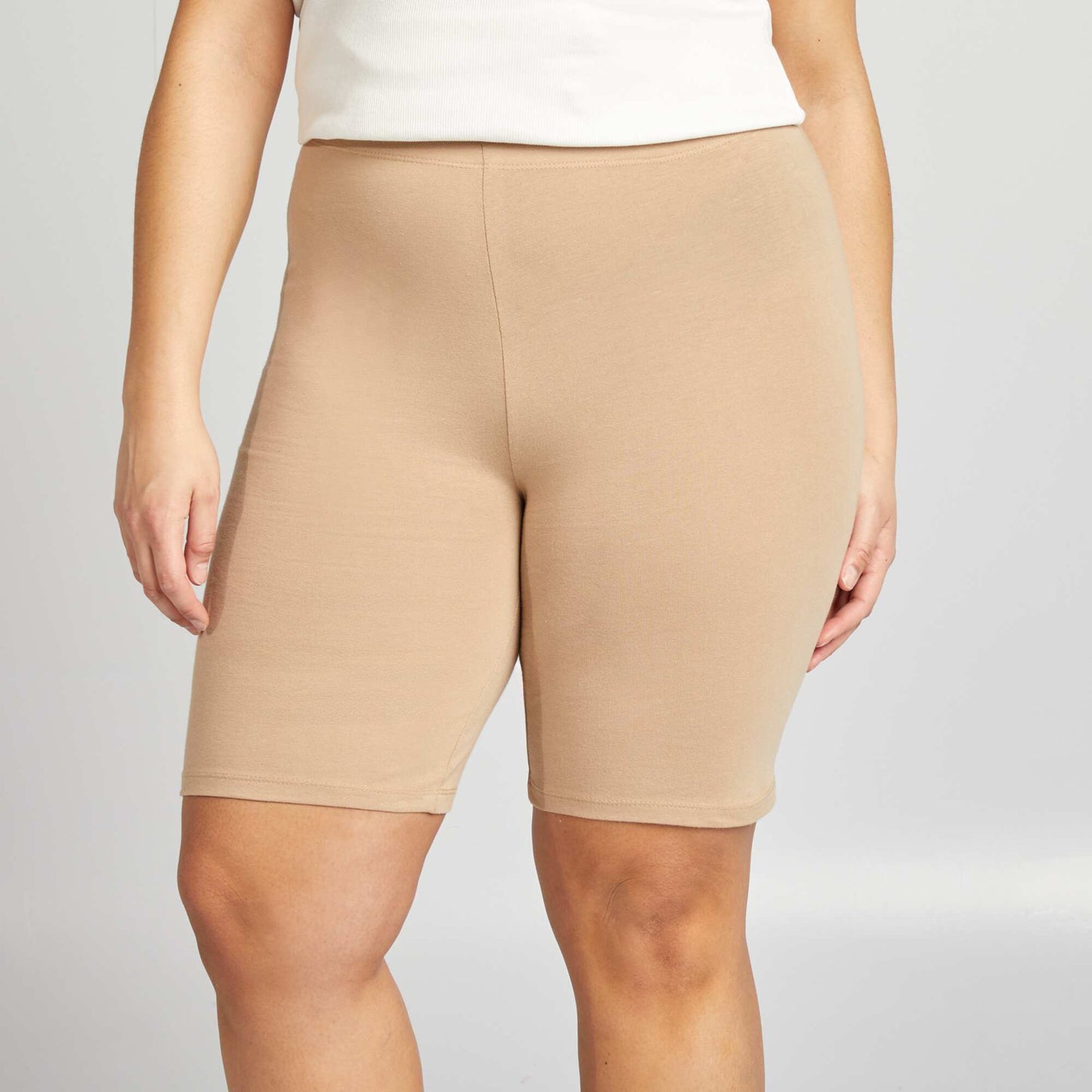Short de punto elástico BEIGE