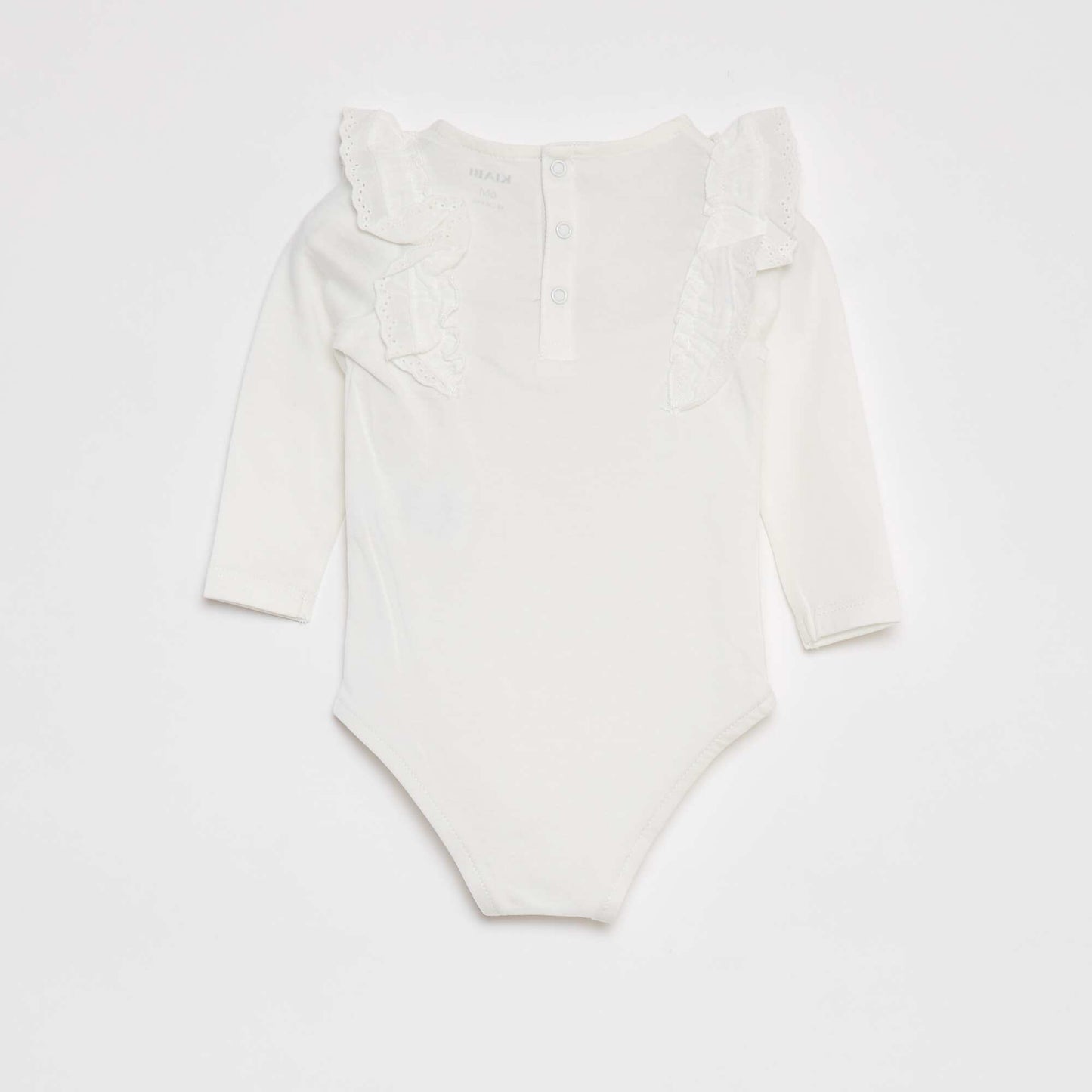 Body de algodón con bordados BLANCO