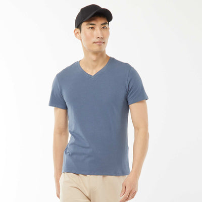 Camiseta recta elástica AZUL