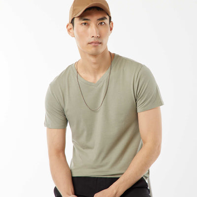 Camiseta recta elástica VERDE