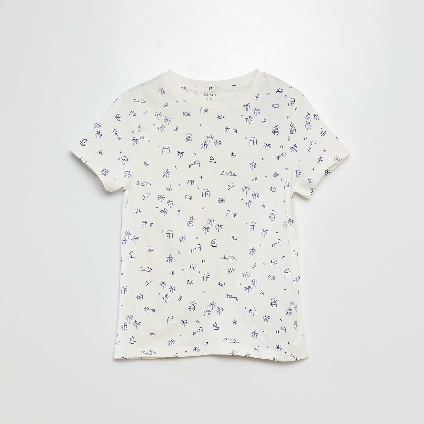 Camiseta estampada de manga corta BEIGE