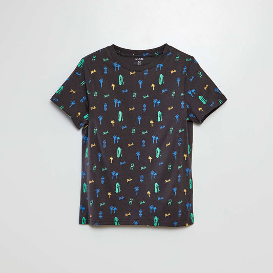 Camiseta estampada de manga corta GRIS