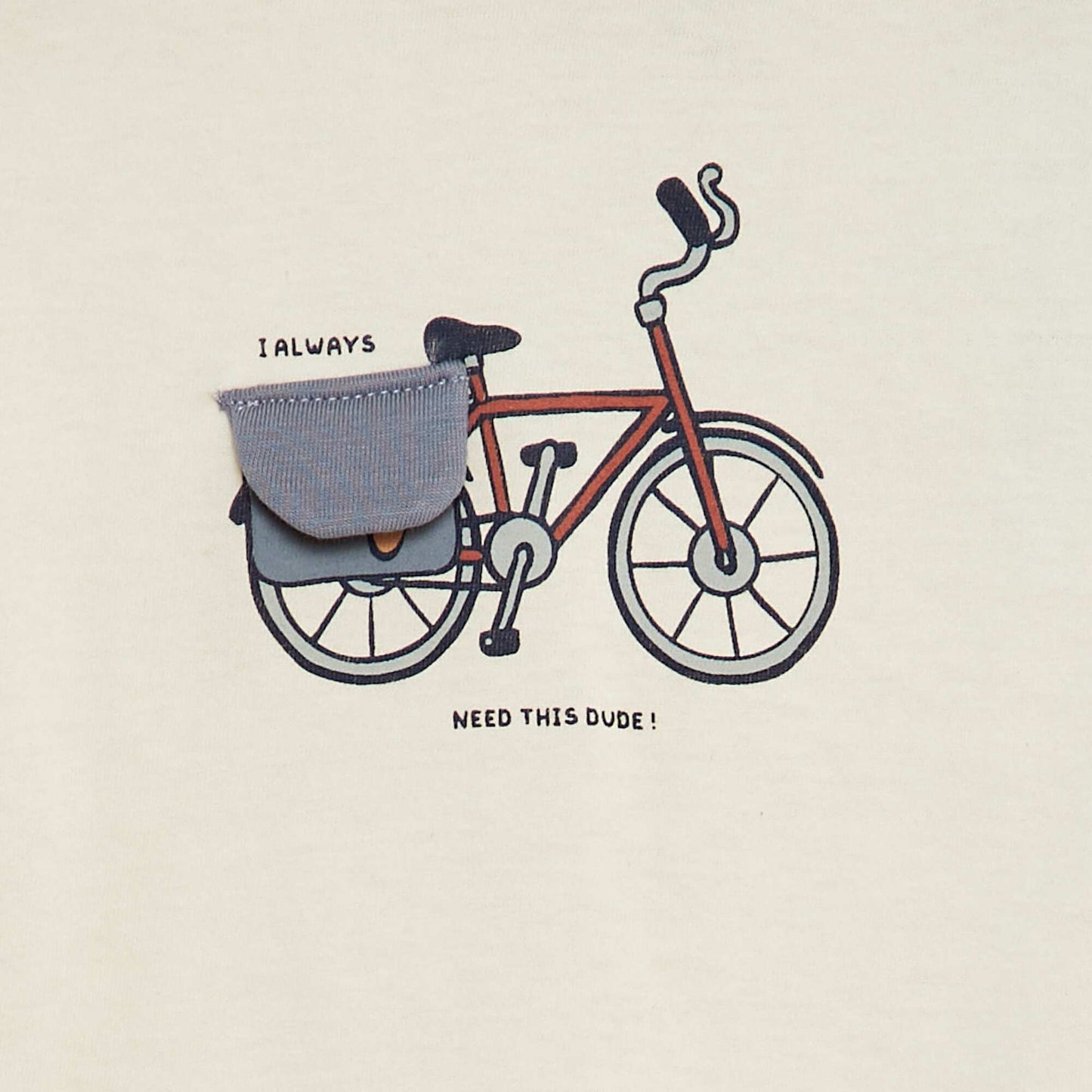 Camiseta estampada con detalle BLANCO