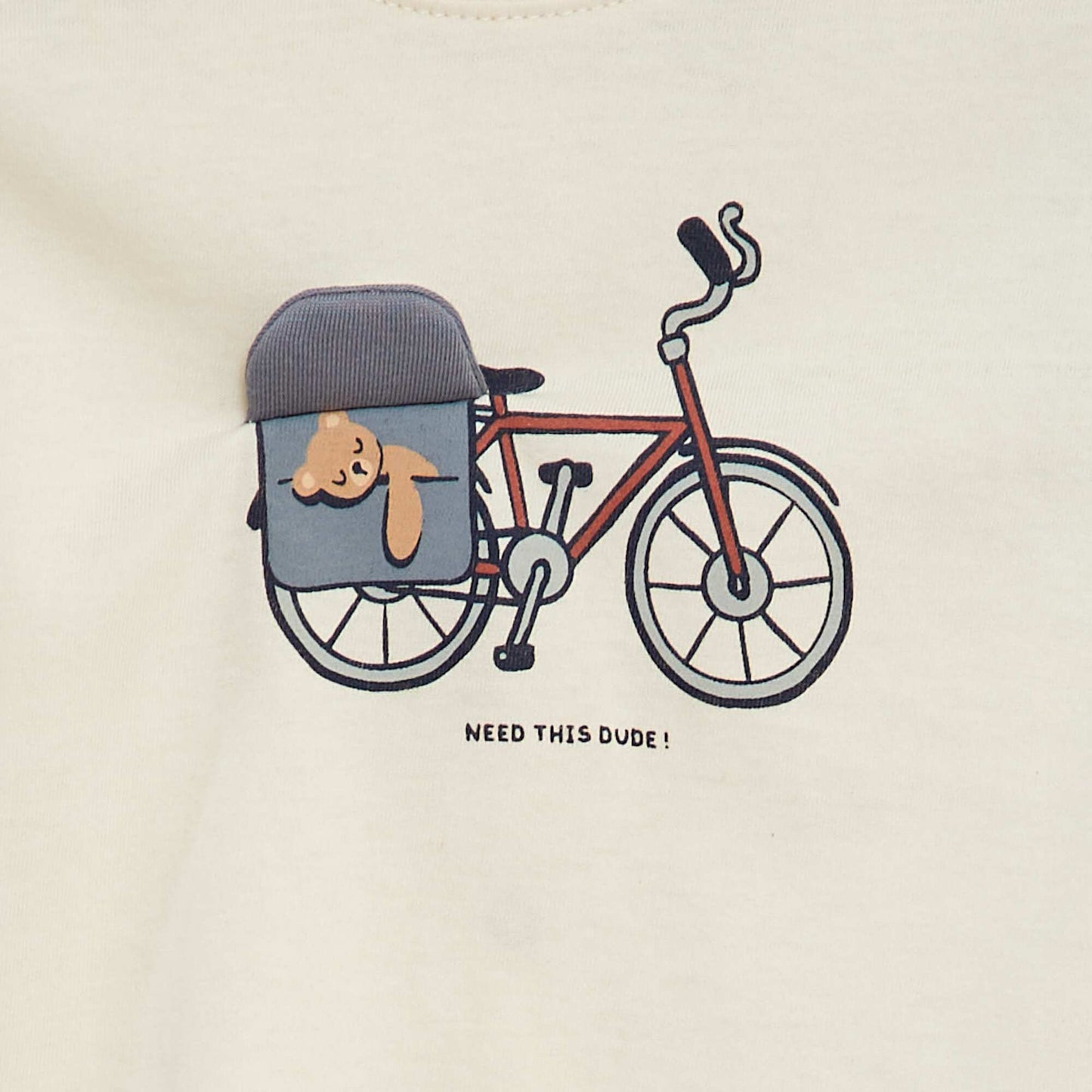 Camiseta estampada con detalle BLANCO