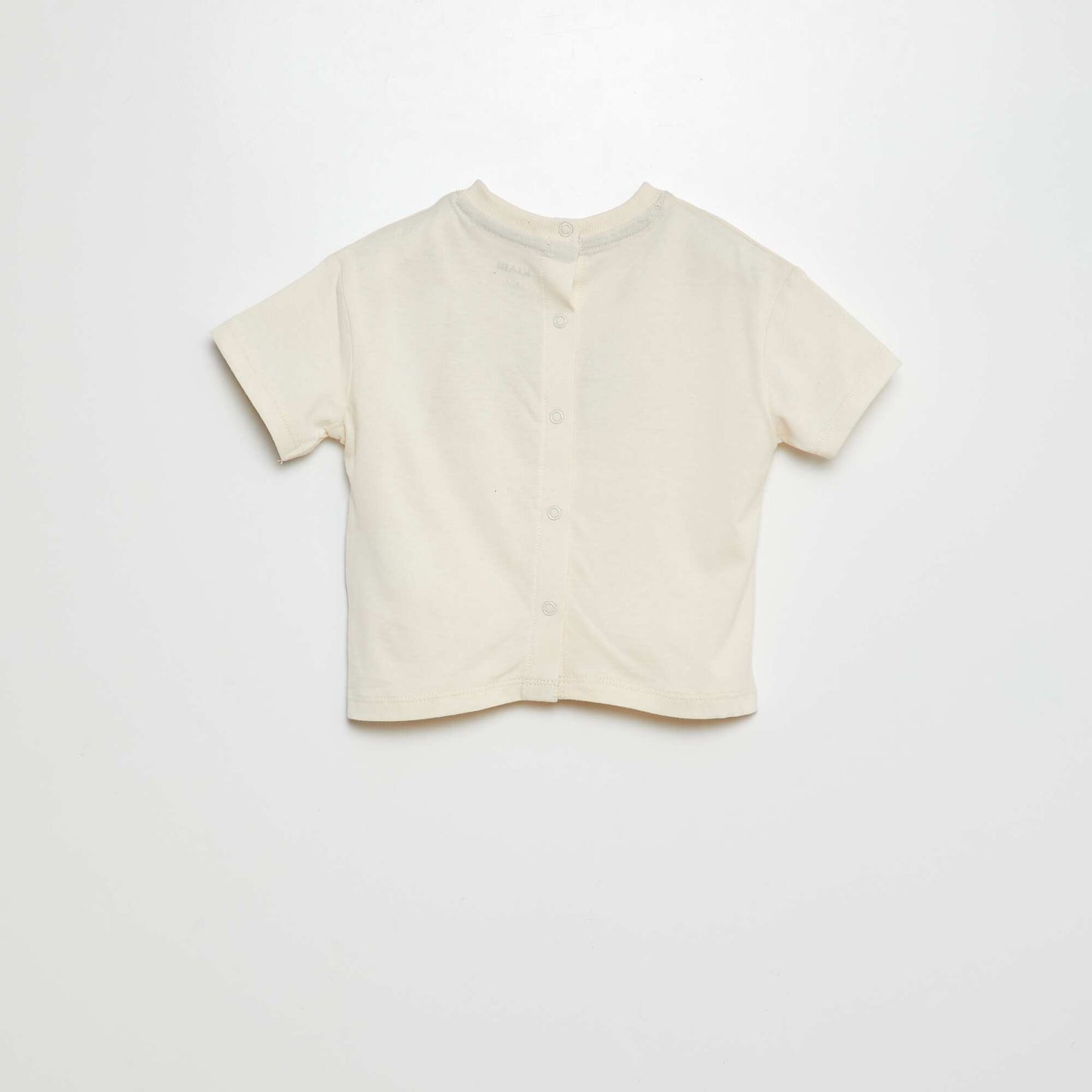 Camiseta estampada con detalle BLANCO