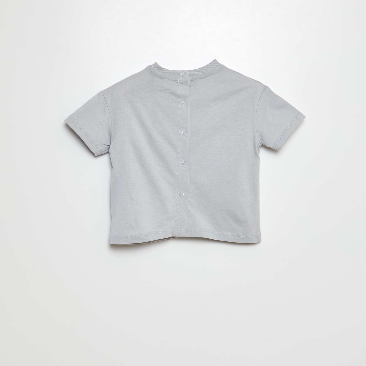 Camiseta estampada con detalle AZUL