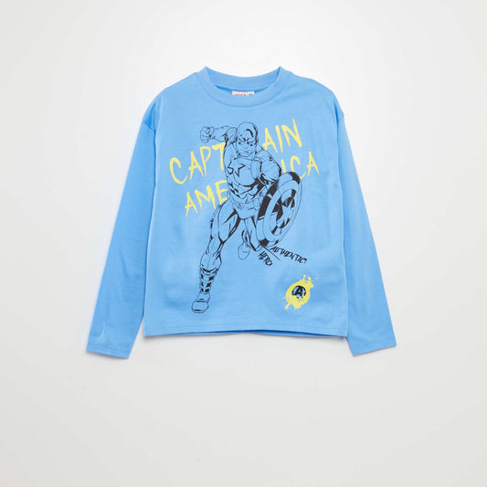 Camiseta 'Capitán América' 'Marvel' AZUL