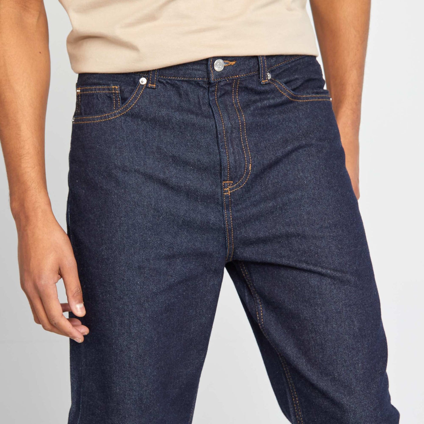 Jean tapered slim ahusado 5 bolsillos AZUL