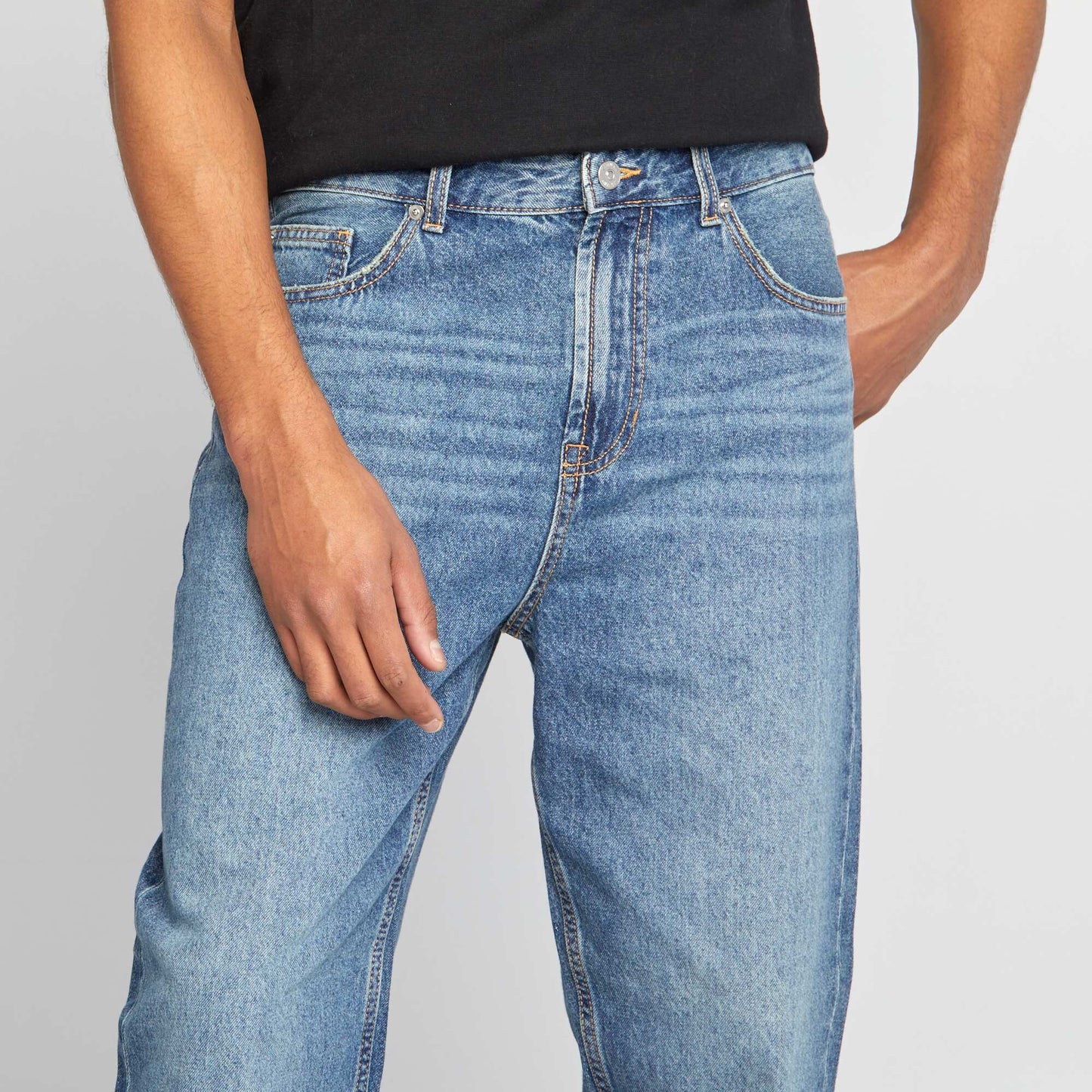 Jean tapered slim ahusado 5 bolsillos AZUL