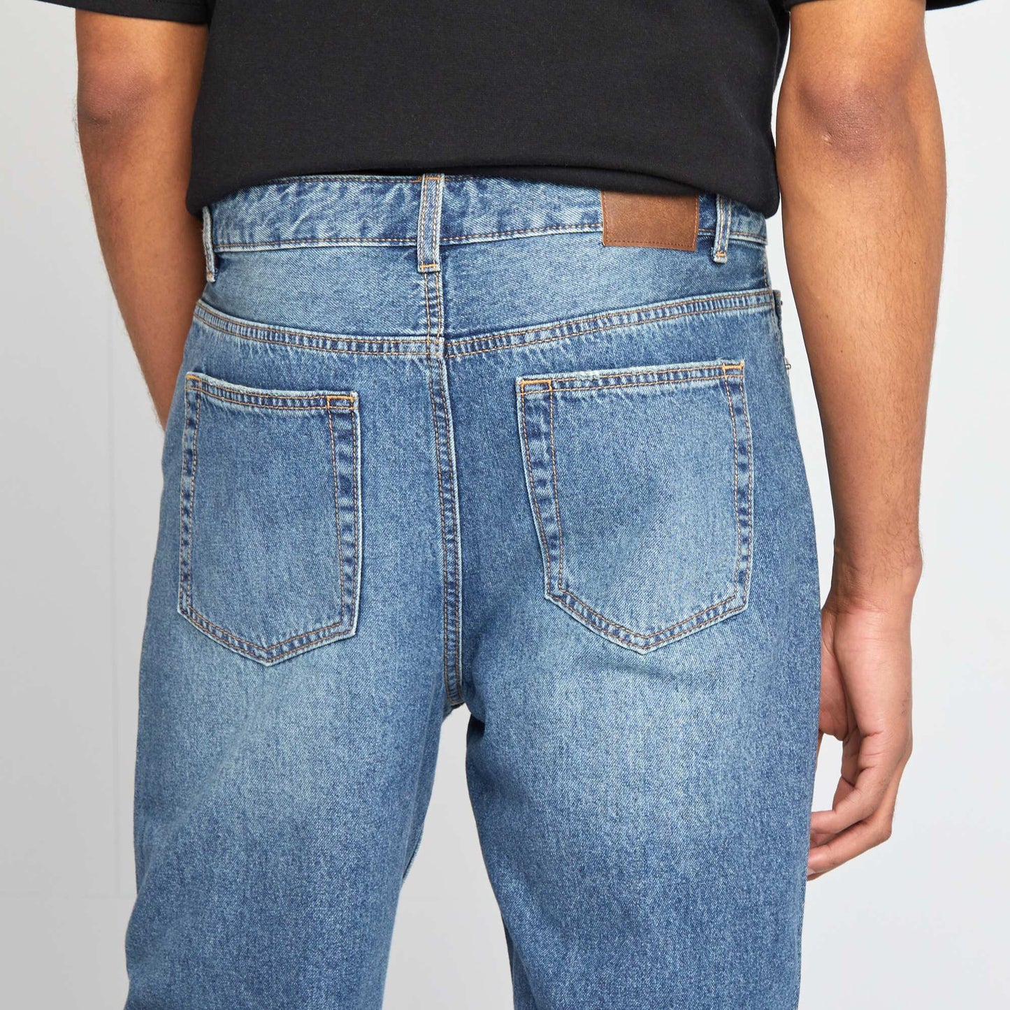 Jean tapered slim ahusado 5 bolsillos AZUL