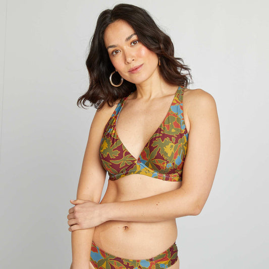Sujetador de bikini copas D y E AZUL
