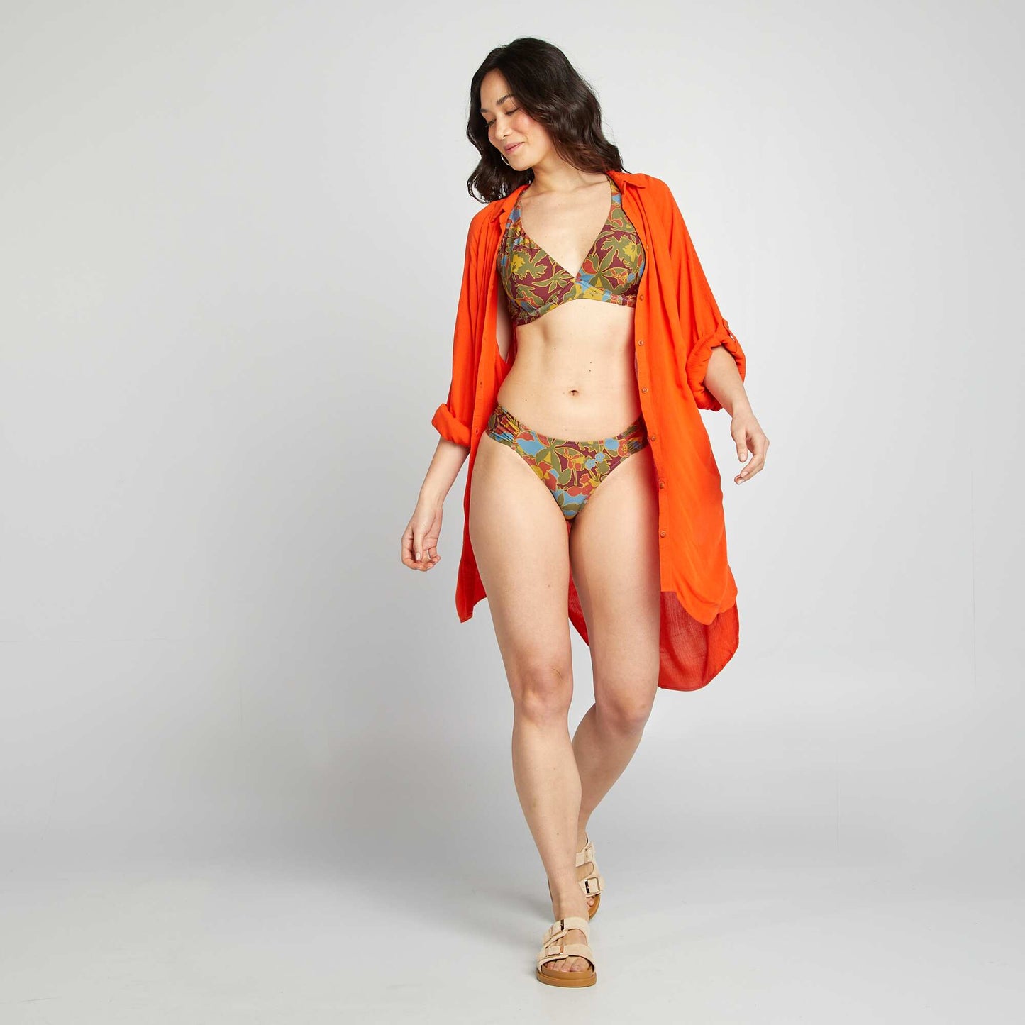 Sujetador de bikini copas D y E AZUL