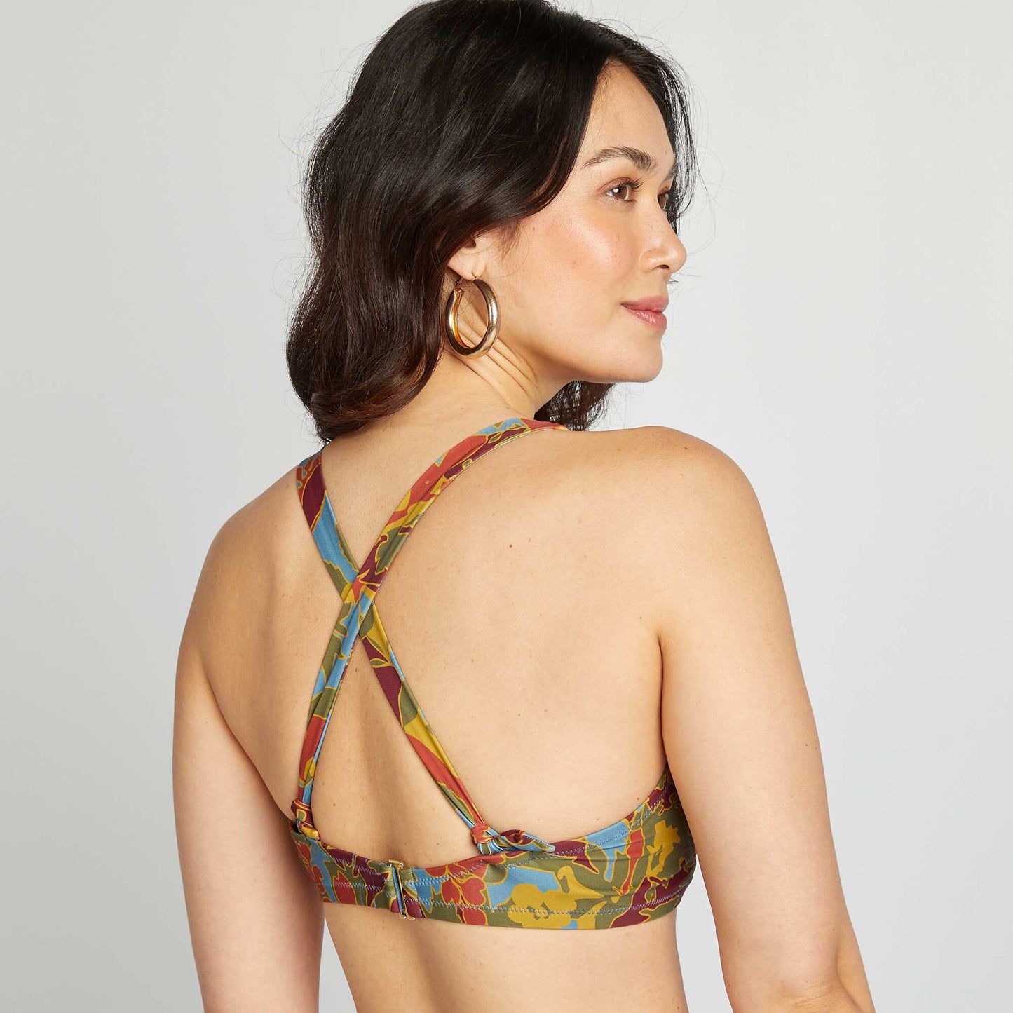 Sujetador de bikini copas D y E AZUL