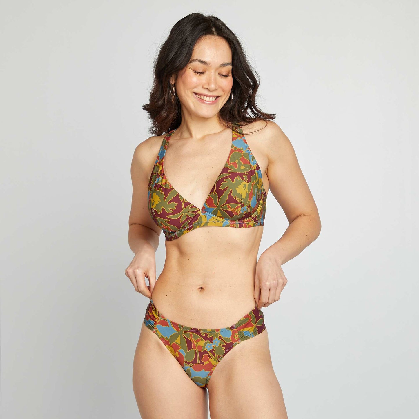 Sujetador de bikini copas D y E AZUL