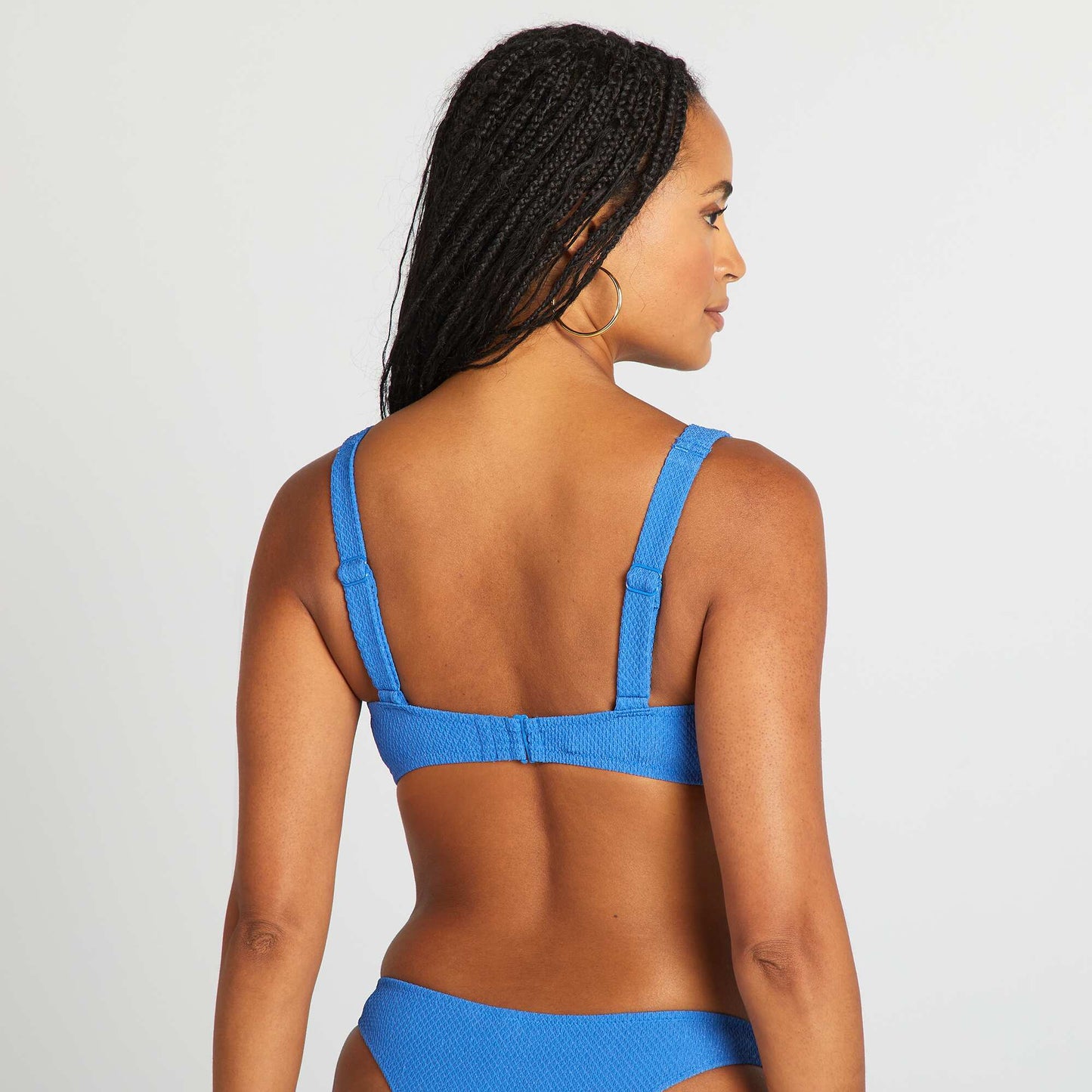 Sujetador de bikini texturizado AZUL