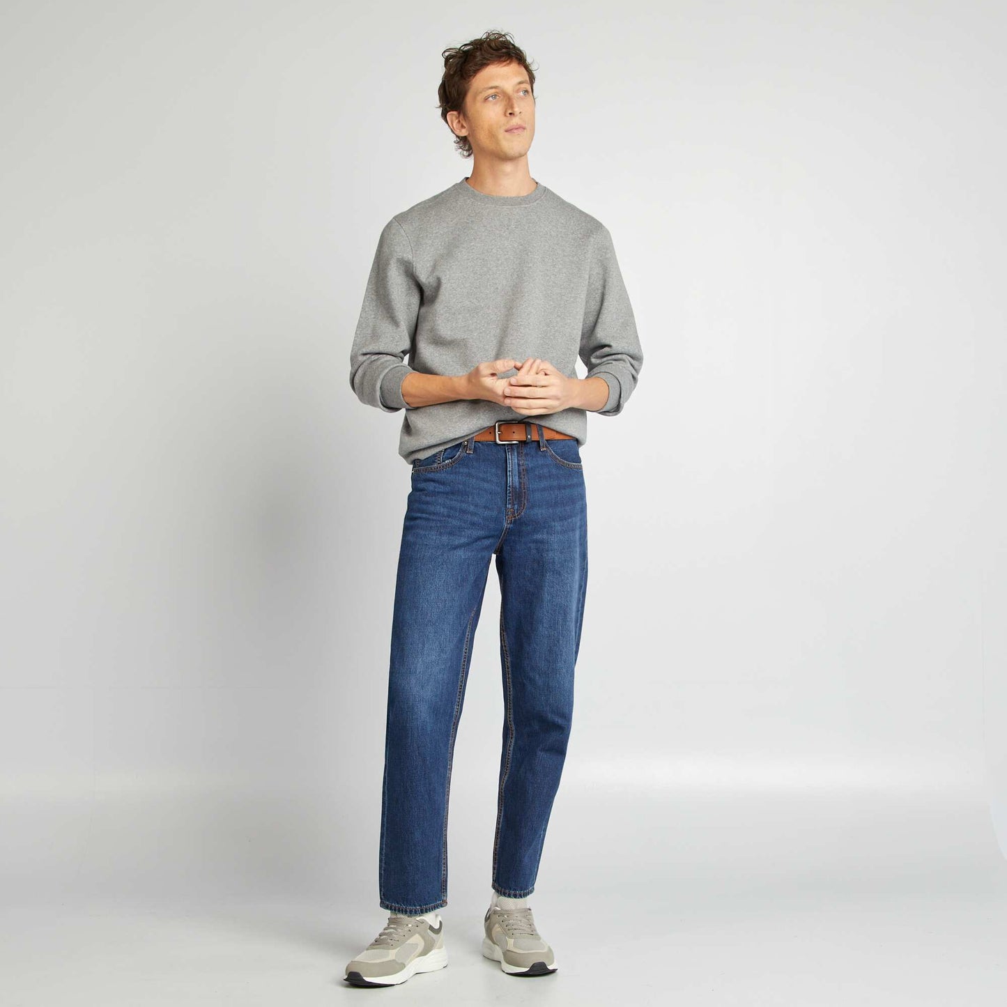 Jean relaxed fit con cáñamo AZUL