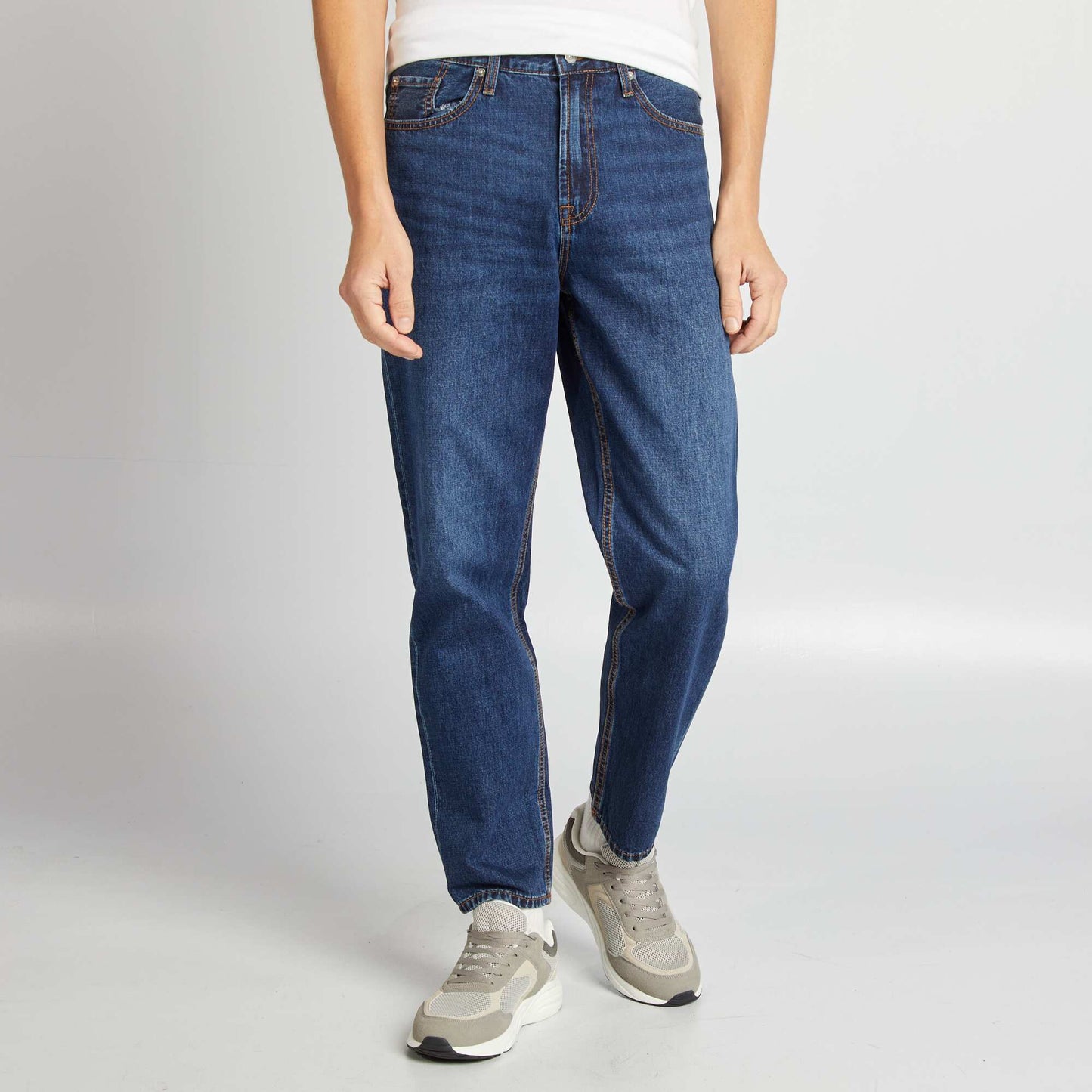 Jean relaxed fit con cáñamo AZUL