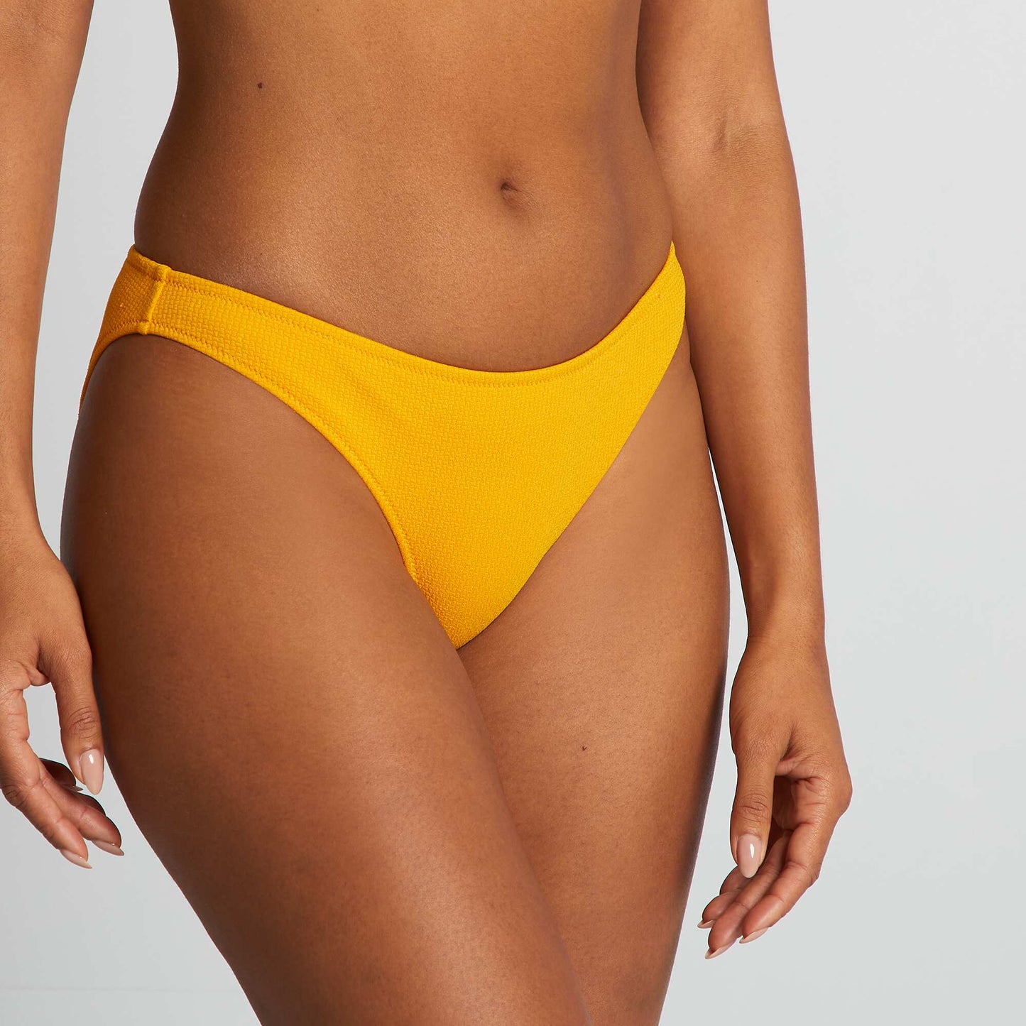 Braguita de bikini de punto texturizado AMARILLO