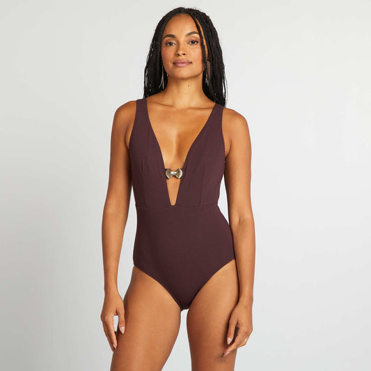 Bañador con detalle de concha PURPURA