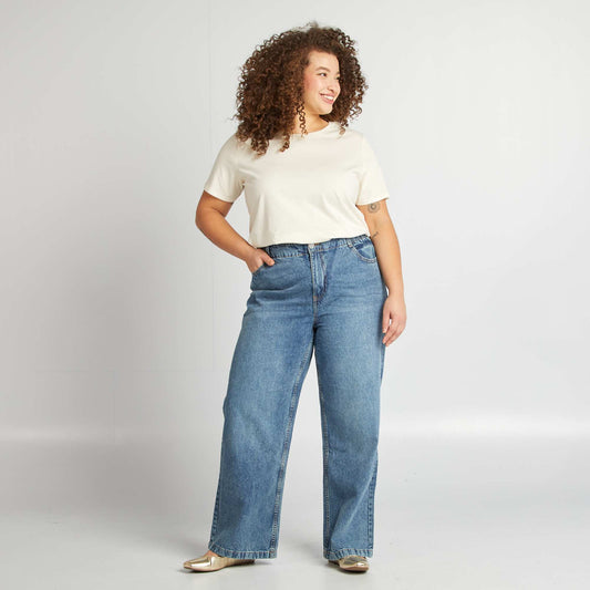 Jean con cintura elástica AZUL