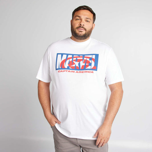 Camiseta estampada 'Capitán América' 'Marvel' BLANCO