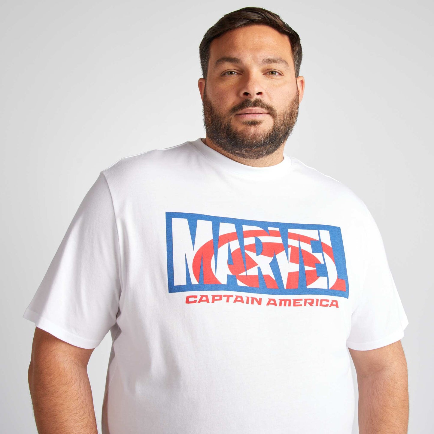 Camiseta estampada 'Capitán América' 'Marvel' BLANCO