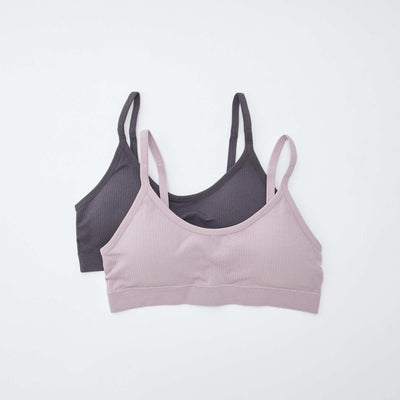 Pack de 2 tops de canalé PURPURA