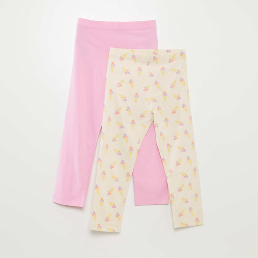Pack de leggings largos con estampado BLANCO
