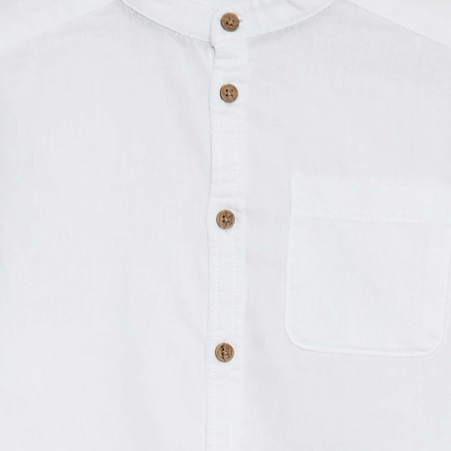 Camisa de mezcla de lino BLANCO