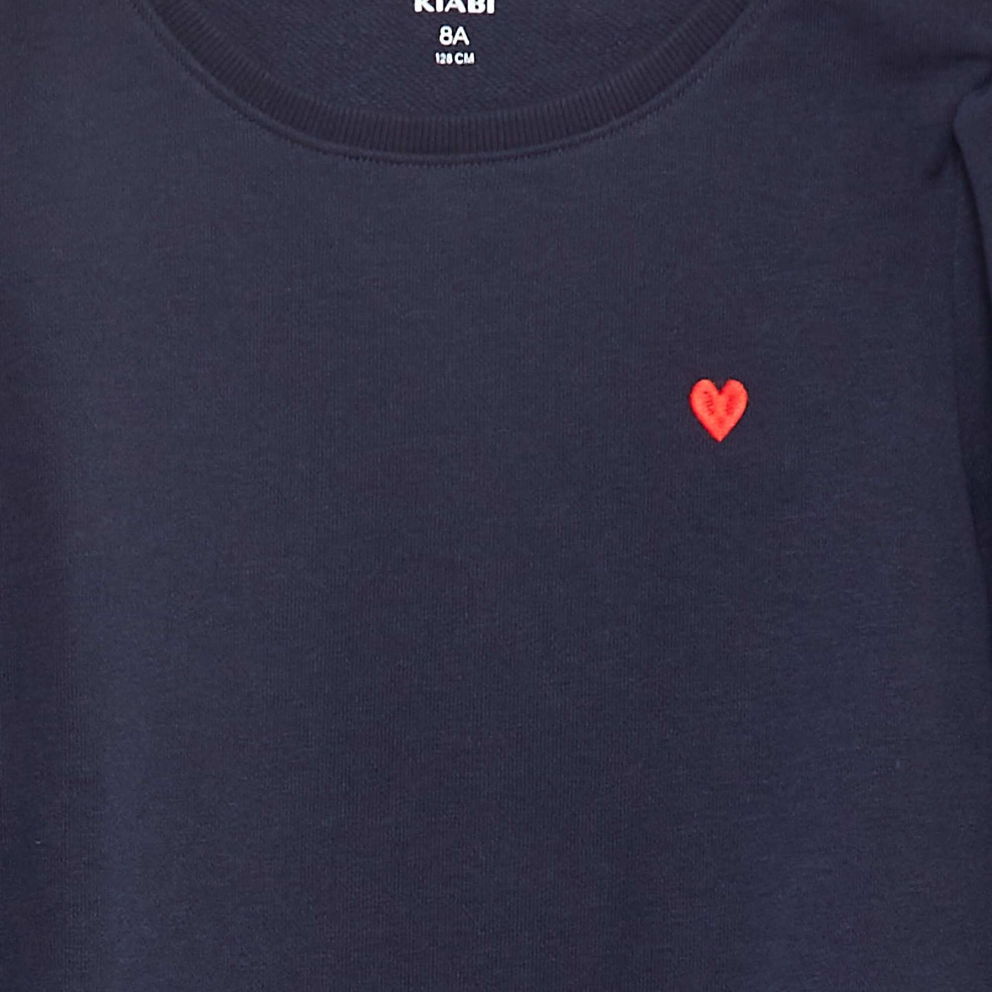 Buzo de chándal lisa corazón bordado AZUL