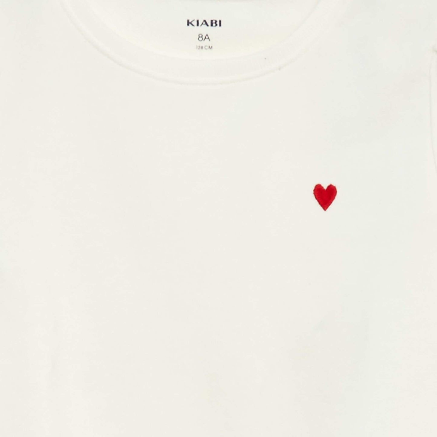 Buzo de chándal lisa corazón bordado BLANCO