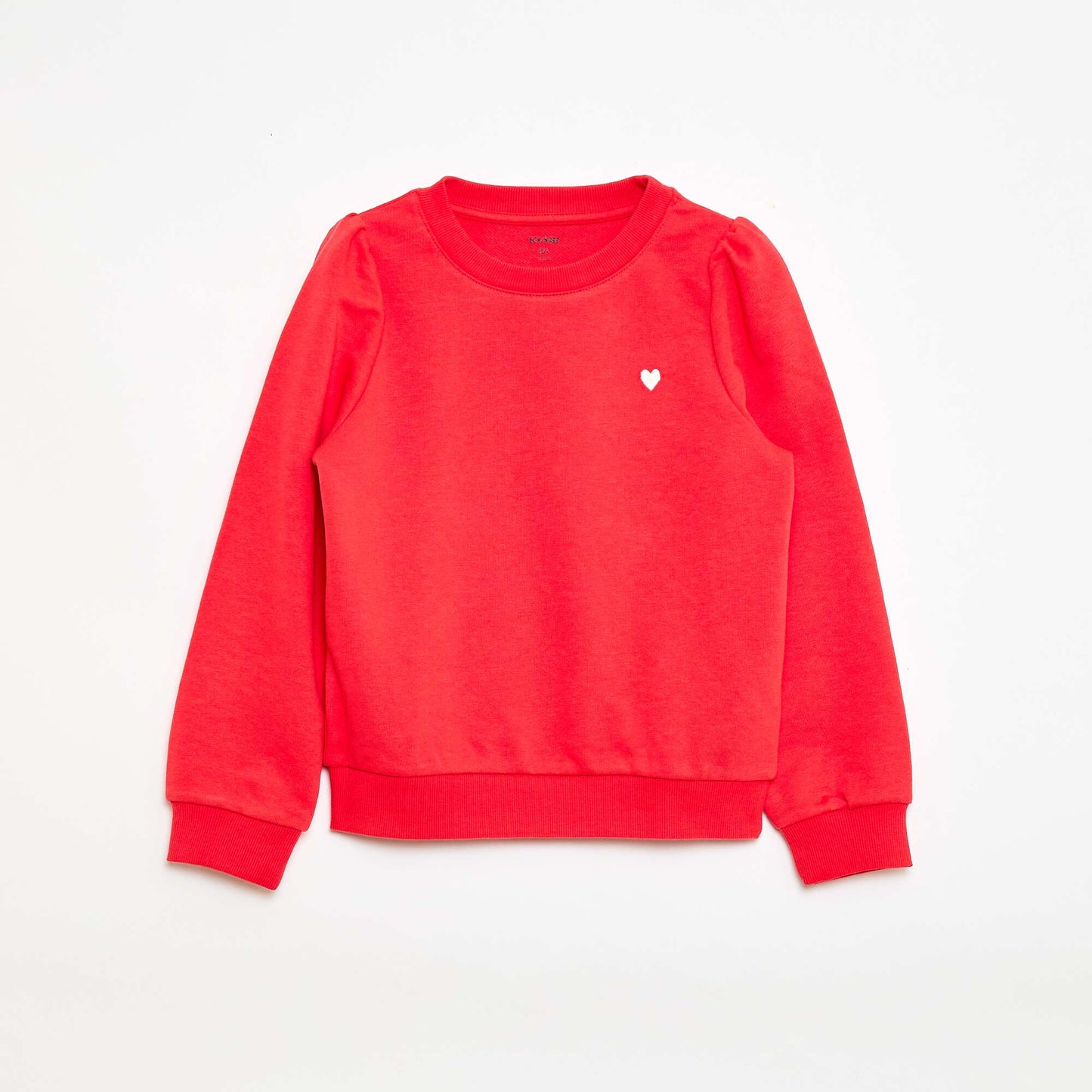 Buzo de chándal lisa corazón bordado ROJO