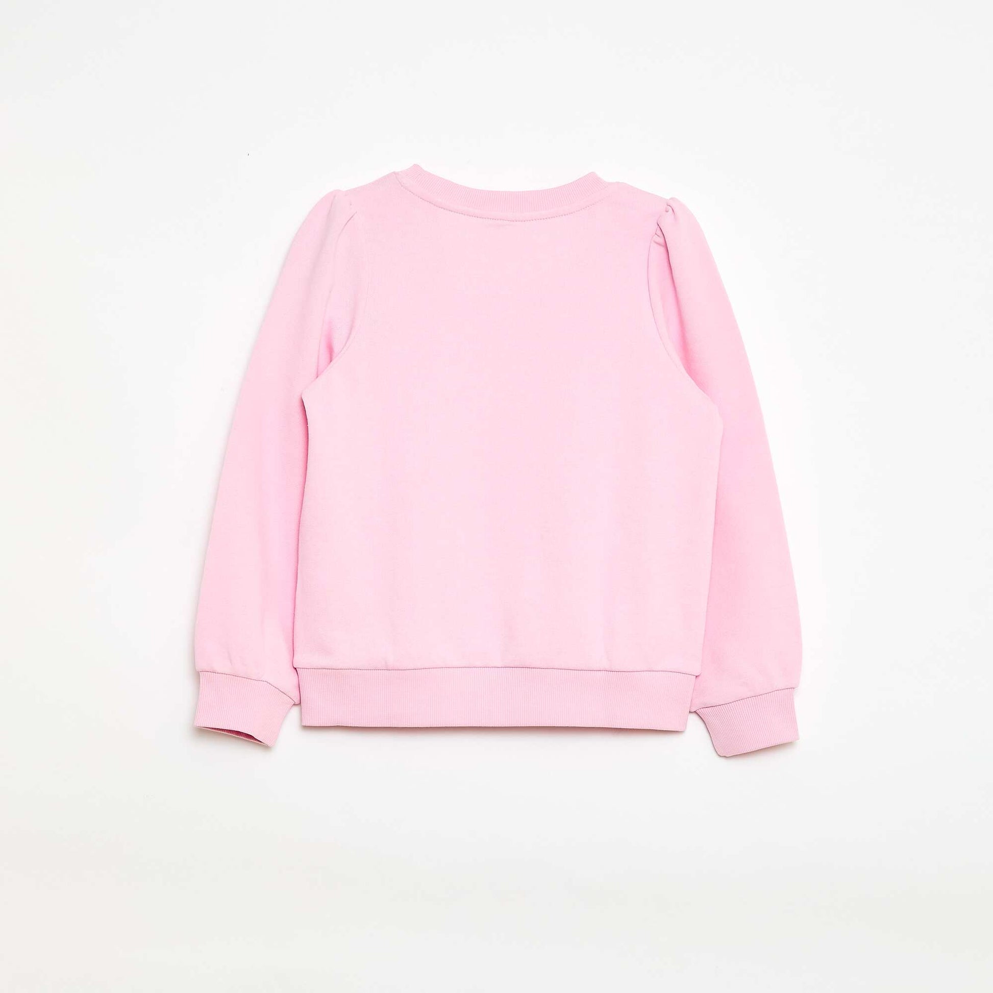 Buzo de chándal lisa corazón bordado ROSA