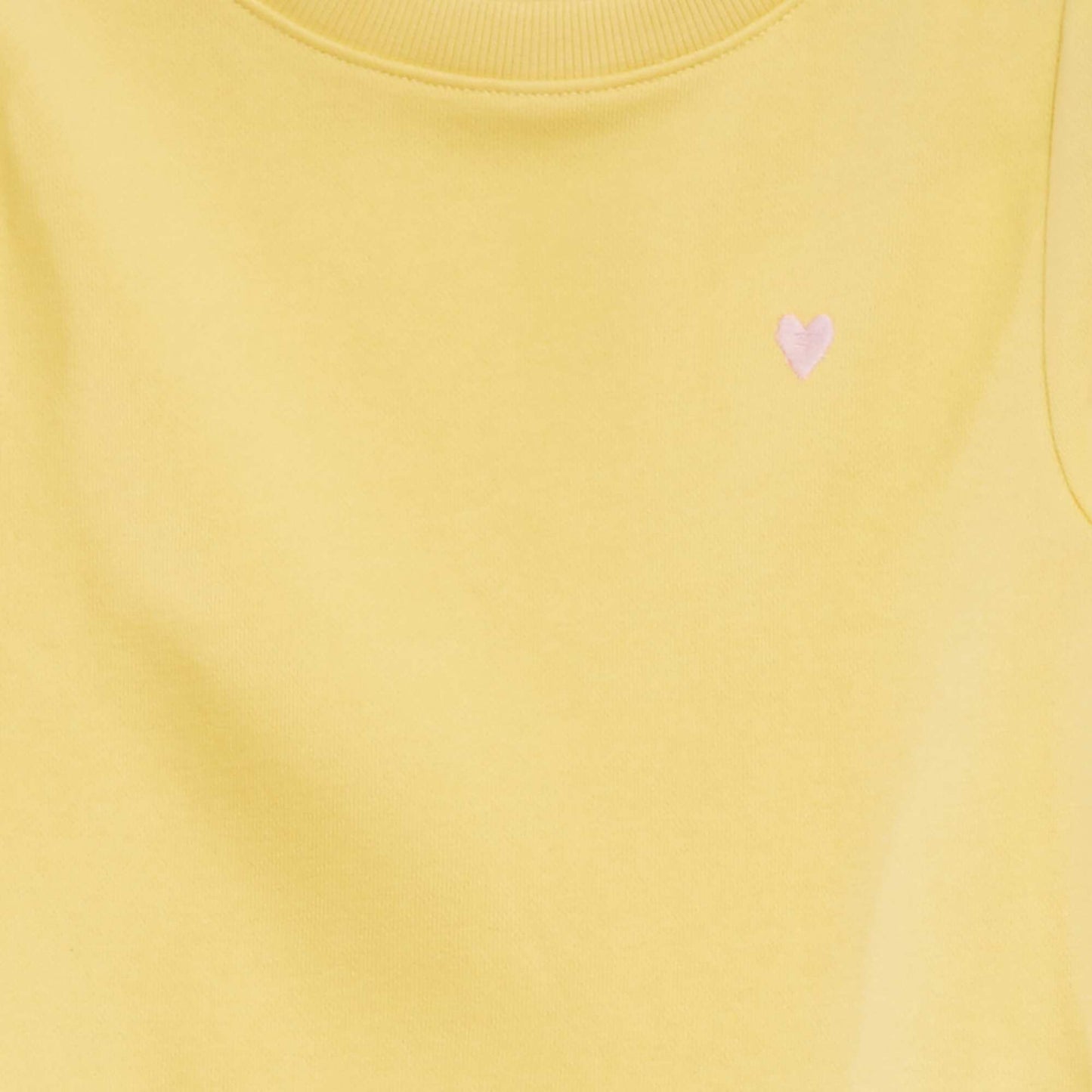 Buzo de chándal lisa corazón bordado AMARILLO