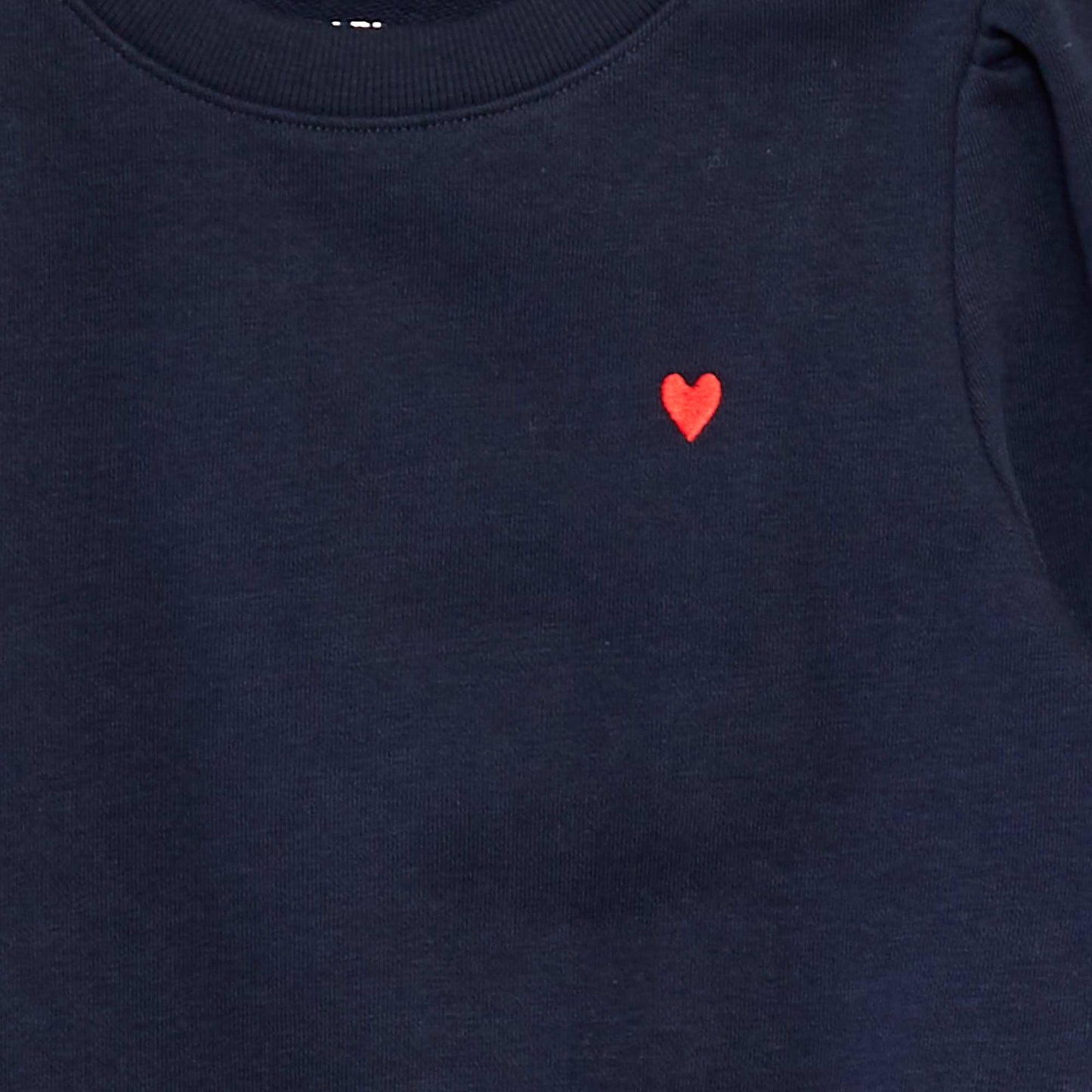 Buzo de chándal lisa corazón bordado AZUL