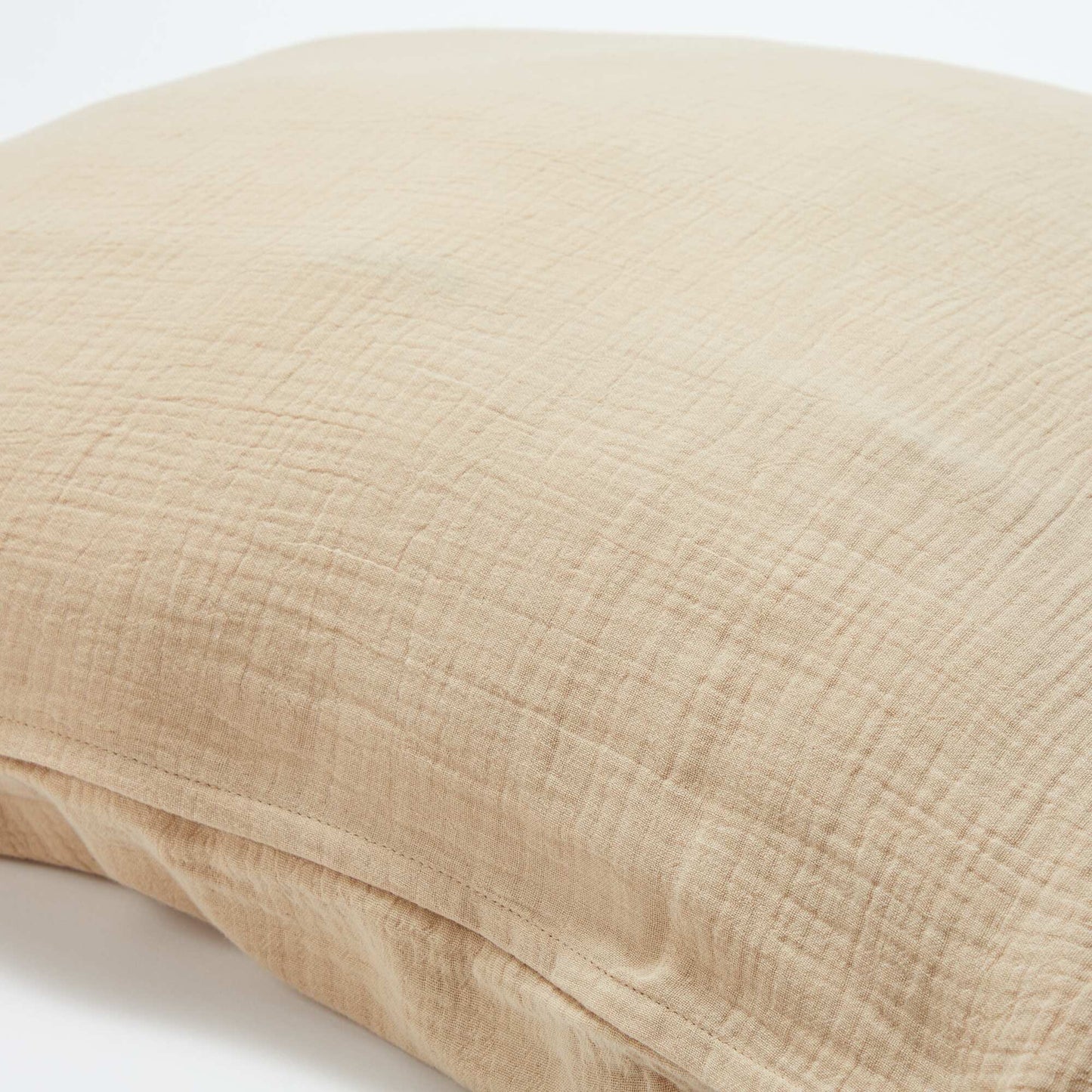 Funda de almohada de gasa de algodón 50 x 70 o 63 x 63 cm - Kiabi Home BEIGE