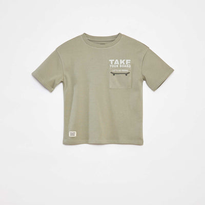 Camiseta con bolsillo con estampado - cradle to cradle VERDE