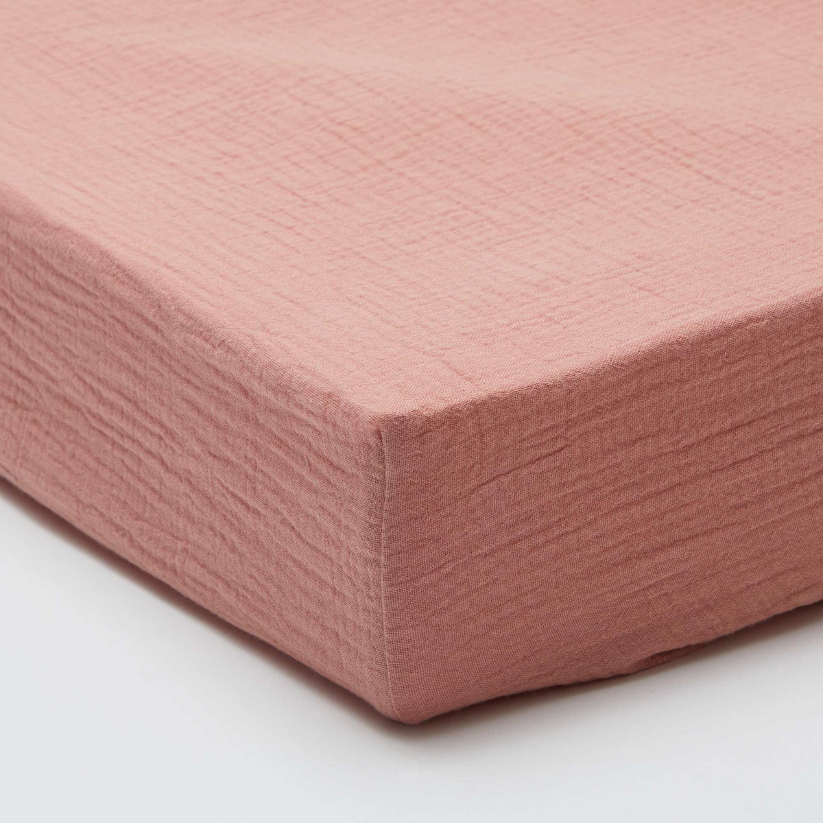 Sábana bajera doble (140 x 200 cm) de doble gasa de algodón - Kiabi Home ROSA