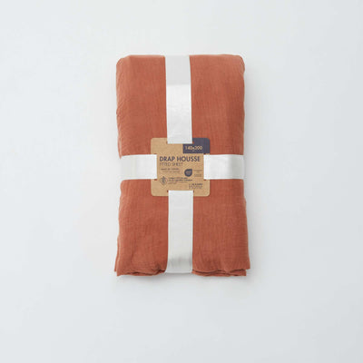 Sábana bajera doble (140 x 200 cm) de doble gasa de algodón - Kiabi Home MARRON